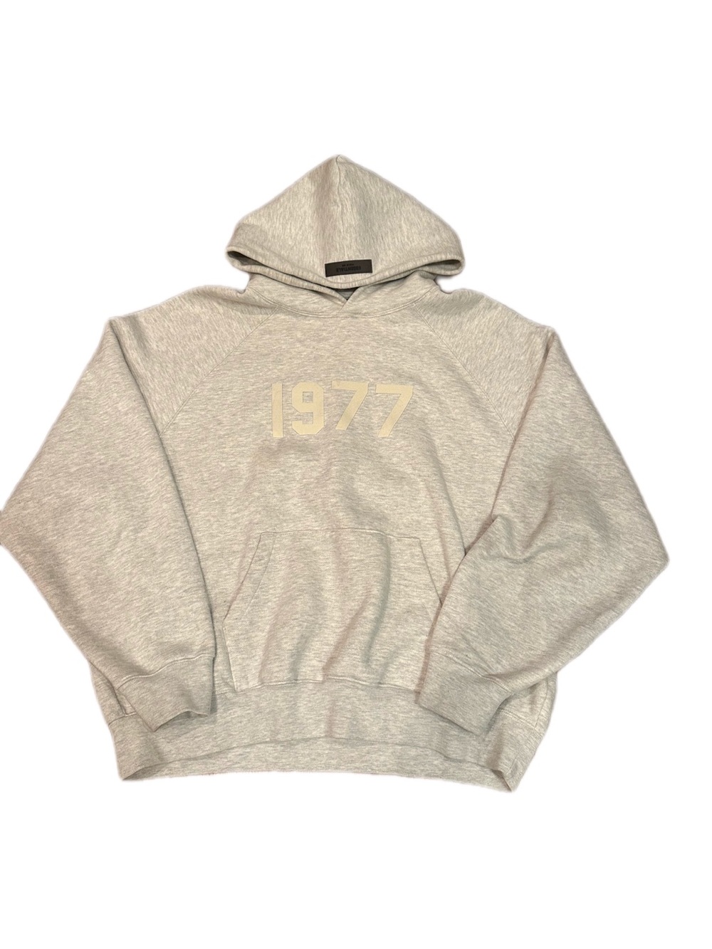 Essentials Light Gray '1977' Pullover Hoodie